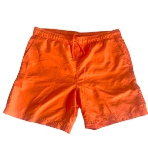 Orange swim shorts